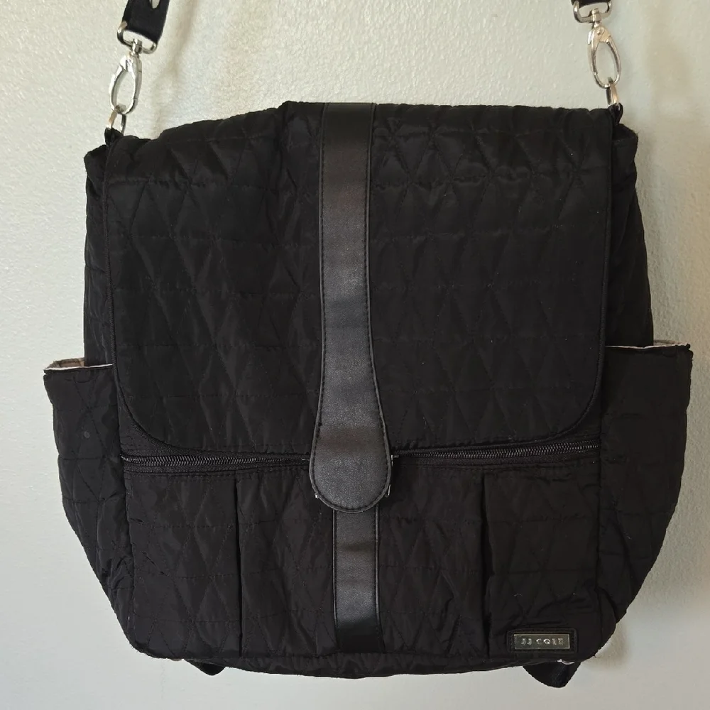 JJ Cole | Black Backpack Diaper Bag